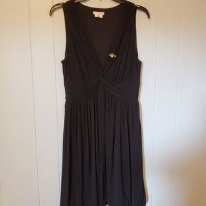 London Times | Black V-neck Dress